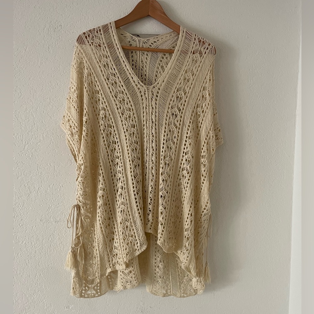 Boutique crochet knit cover up